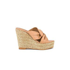 Like new Kaanas Malang Leather Wrap Wedge in Nutmeg Size 9 heel sandal